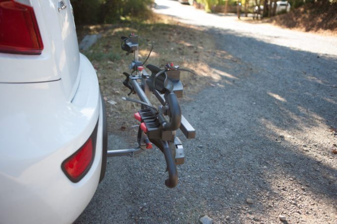 When not in use the Yakima TwoTimer folds up to save space