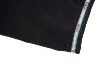 The ankles are a little on the generous side, but have a silicone gripper to keep them in place