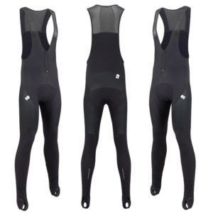 The Morvelo Stealth Stormshield bib tights also come in goes with everything black. Photographs ©Morvelo