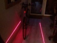 The OxyLED with just the lasers on, visibilty will be affected by how much ambient light there is