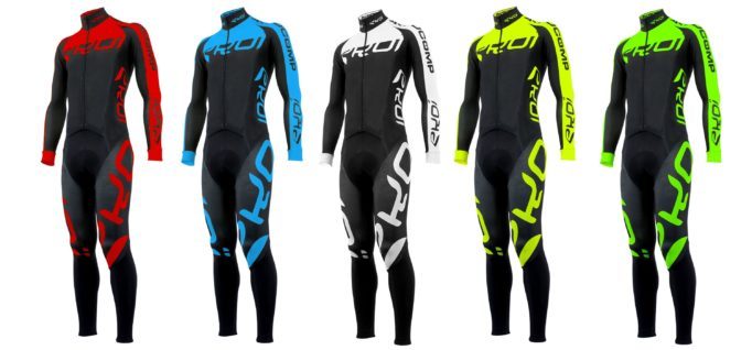 The Ekoi Aerocomp Thermal Suit comes in a range of bright, strong colours.