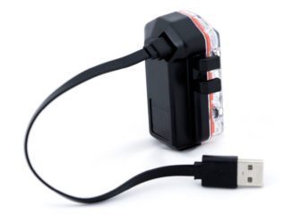 The SEE.SENSE lights are charged via a handy USB cable, no more scabbling around looking for batteries