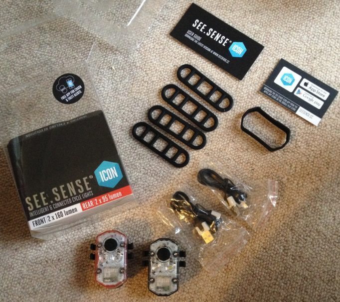 The standard SEE.SENSE standard front and rear set, all you need to do is download the app to access all their features