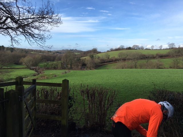 Winter skies don't tell the full story of flooded roads strewn with tyre piercing flints. Image courtesy of Simon Catmur