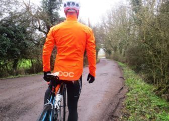 The POC AVIP Rain Jacket comes in retina searing Zinc orange, you will be seen