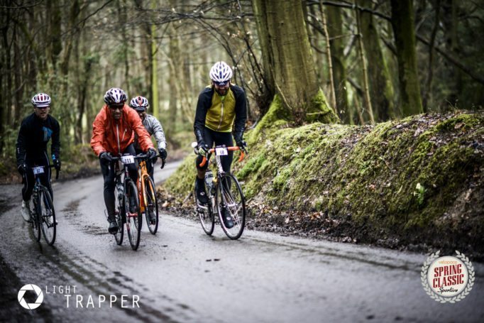 Riders tackle the grippy Sussex lanes of the Spring Classic. Photo courtesy of Light Trapper