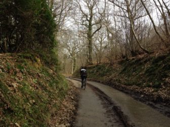 Steep climb up from Powdermill Reservoir just north of Hastings
