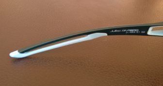 The arms on the Julbo Aero are slim and unobtrusive, with silicone pads for comfort