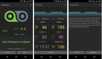 The Kinetic Fit app will set targets for you to maintain during your session