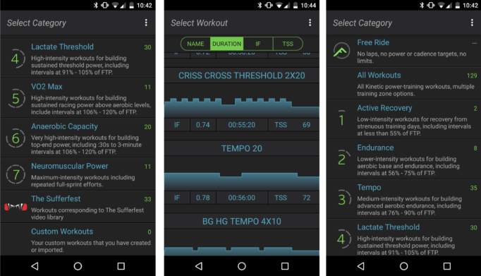The Kinetic Fit app has a lot of sessions you can try, including some from Sufferfest