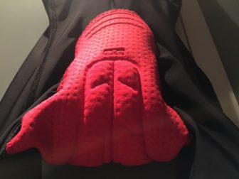 The dhb Blok bib shorts uses a CyTech Elastic Interface ‘Giro Air’ chamois.