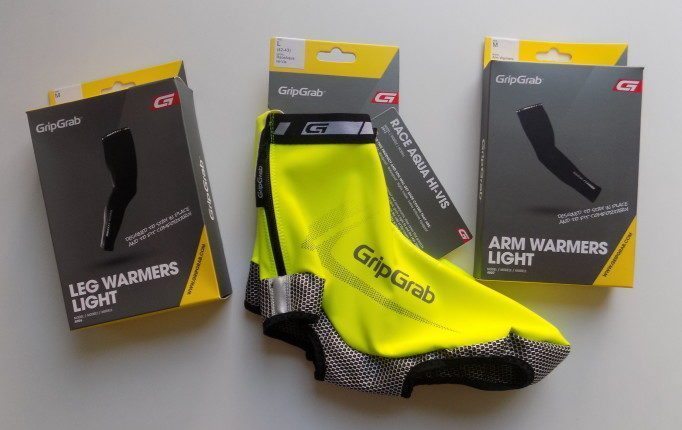 The AquaRepel shoe covers are part of GripGrab's Hi-Vis range