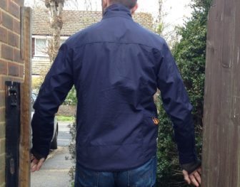 An extended tail helps keep your back warm on the bike