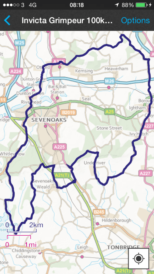 Kent Invicta Grimpeur 100 route screen shot
