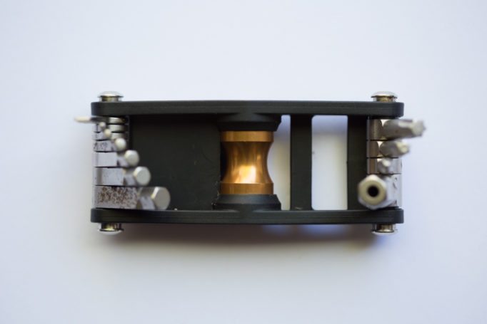 Th CO2 inflater is held within the tool's body, keeping your hands away from potential cold burns