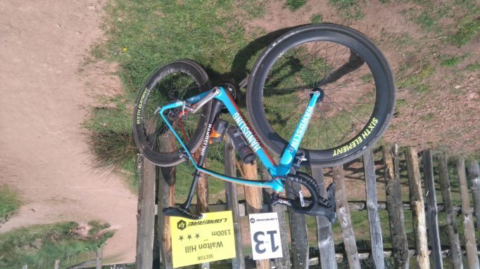 Todays ride was my Handsling RR1. It handled the whole event with aplomb and got me round in 3h:23m:32s for 29th place