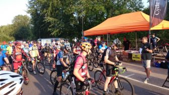 Riders ready to set off on the CX Century
