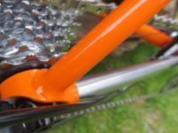 Brushed chainstays hark back to the good ol' days when bikes dripped with chrome