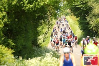 Sportive riders enjoying the closed roads on the Tour of Cambridgeshire 2016. Photo courtesy of Sportograf