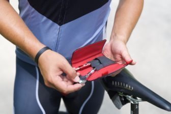 Folding away into it's own storage case makes carrying it on a ride simple