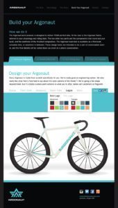 The Argonaut Custom Bike Builder is simple to use and starts with the most important part of your bike choice, what colour do you want!