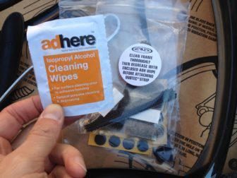 The Crud Roadracer Mk3 provides cleaning pads to ensure you get a good bond. Ensuring that your guards don't fly off as you ride along