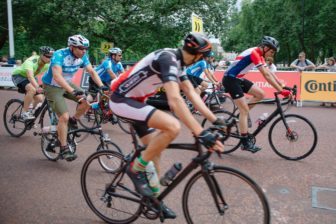Nick winds it up for the big bunch sprint!