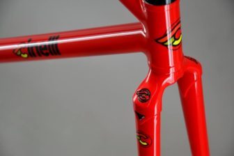 Deep red paint-job, steel tubing and that logo. It's a Cinelli