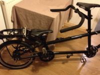 With crank shorteners fitted, telescopic seat post down and long bars, a 5 year old can take part in the fun