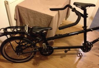 With crank shorteners fitted, telescopic seat post down and long bars, a 5 year old can take part in the fun