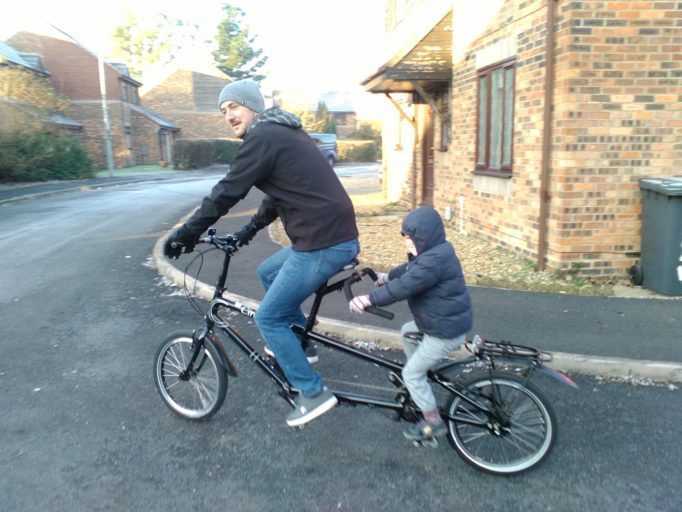 On a tandem children can ride further and faster; more fun all round!