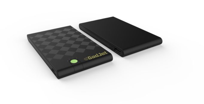 The Gadjet Portable Power Bank is designed to be powerful yet compact enough to easily fit in your bag or pocket