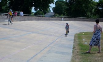 Another future gold medalist takes his first steps at Herne Hill. Photo courtesy of Paul Wilkinson