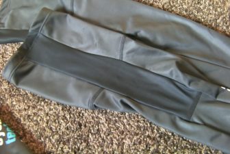 Stretch panels on the back of the leg warmers