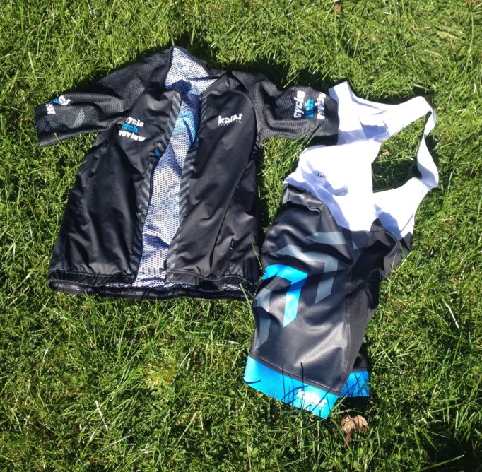 The CycleTechReview kit, designed by Kalas Sportswear enjoying some early spring sun