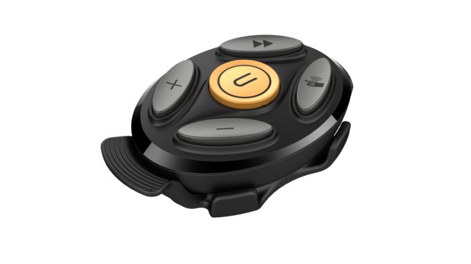 The smart remote allows you to control the helmet's functions