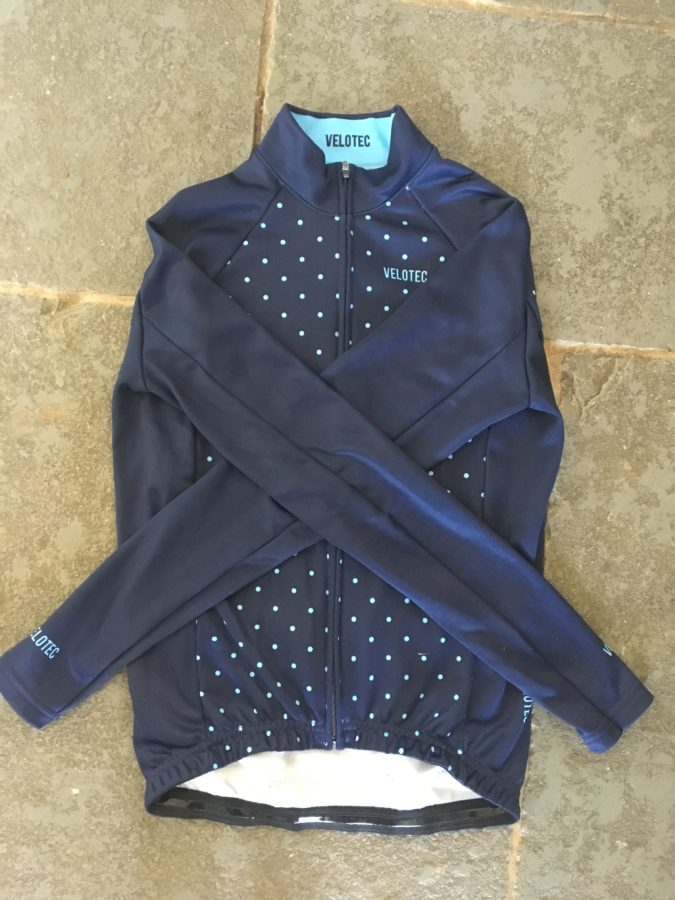 Velotec's polka-dot design was a hit with other riders