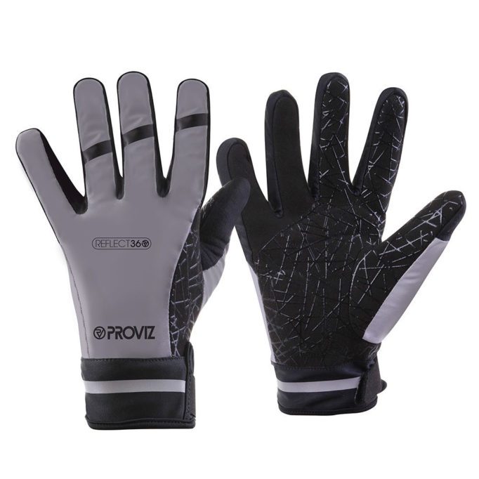 The Proviz Reflect 360 Gloves are covered in reflective material
