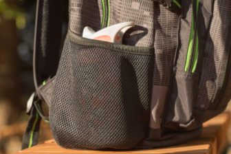 Side pockets are big enough for a bottle