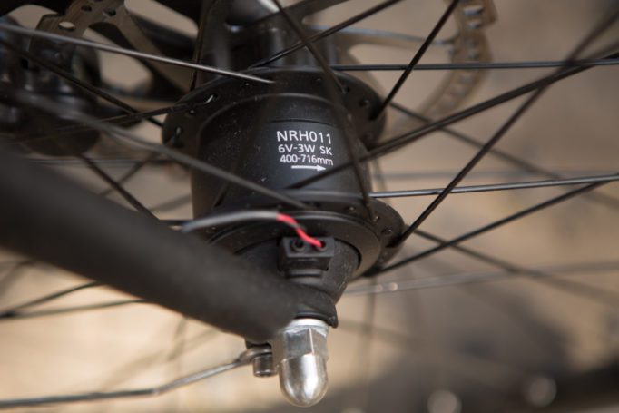 The dynamo hub means you'll always have lights