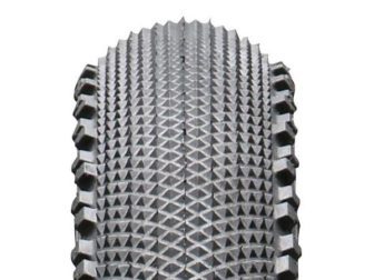 The side lugs should give some extra grip when the going gets soft