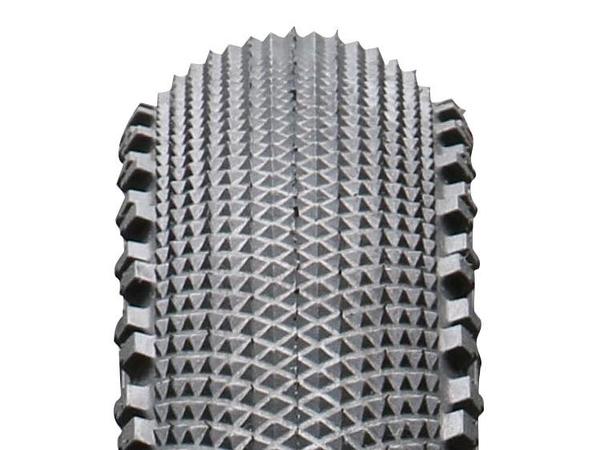 The side lugs should give some extra grip when the going gets soft