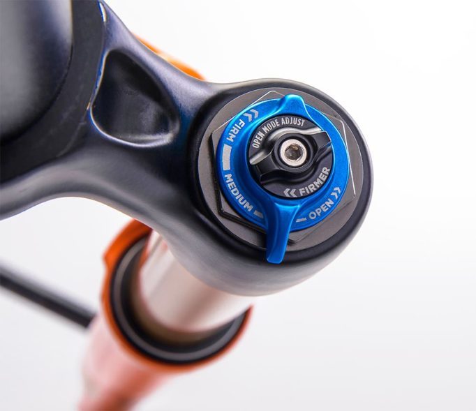 On the fly adjustments are made via the fork top