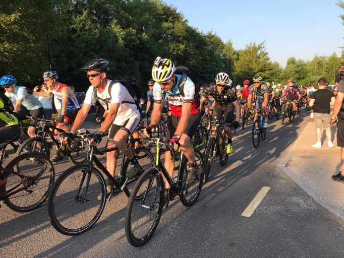 And they're off! Riders leaving Winchester, next stop Eastbourne