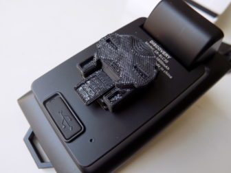 This is a 3D printed prototype adaptor for quarter turn mounts