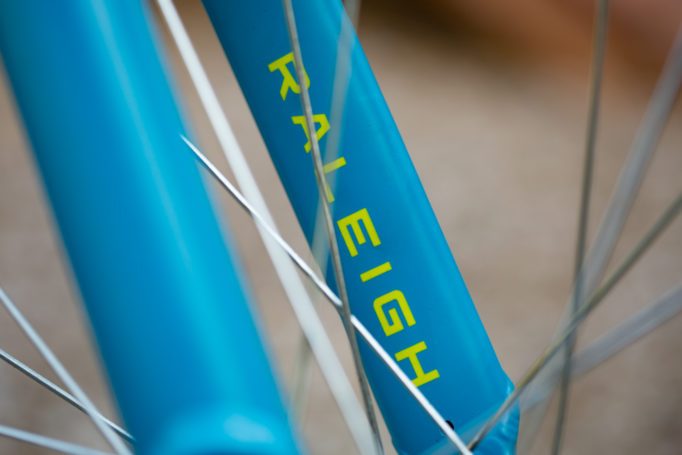 the logo on the inside of the raleigh cadent 24 kids bike