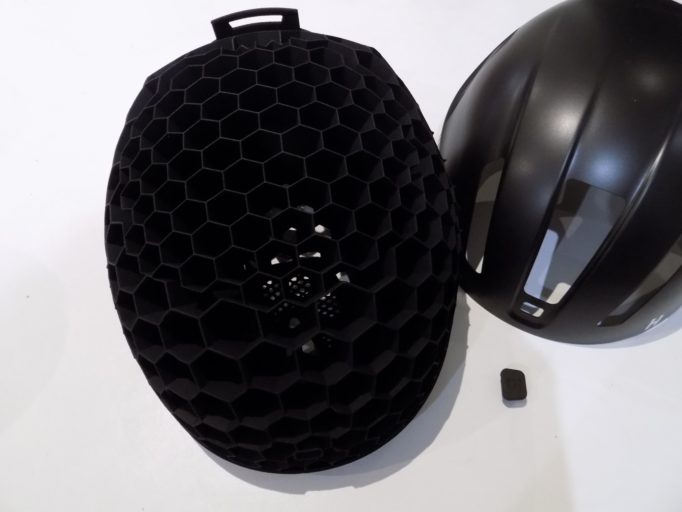 Hexr helmet with shell removed