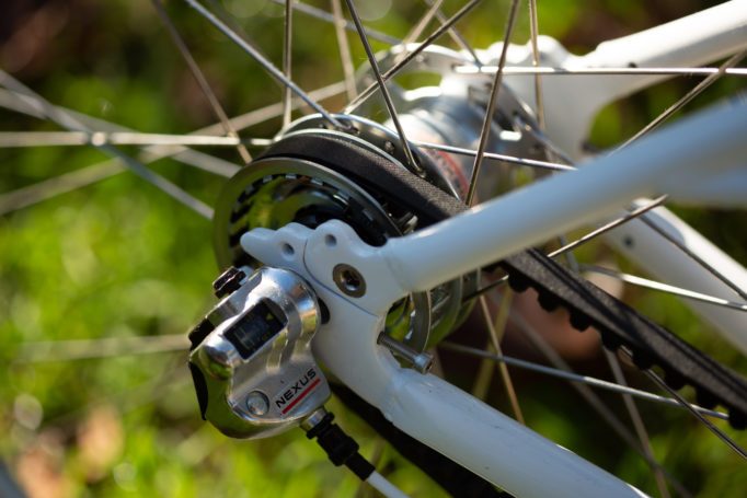 Shimano nexus three speed internally geared rear hub on the brilliant bikes carmen