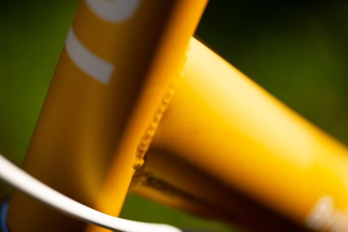paint and weld detail for the brilliant bikes carmen frame