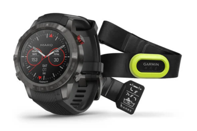 The Garmin Mar Athlete: Performance Edition includes a Heart Rate Monitor